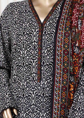 WC-2525- 3 Piece Printed Cotton Stitched Suit