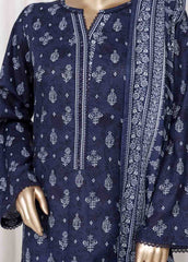 WC-2530- 3 Piece Printed Cotton Stitched Suit