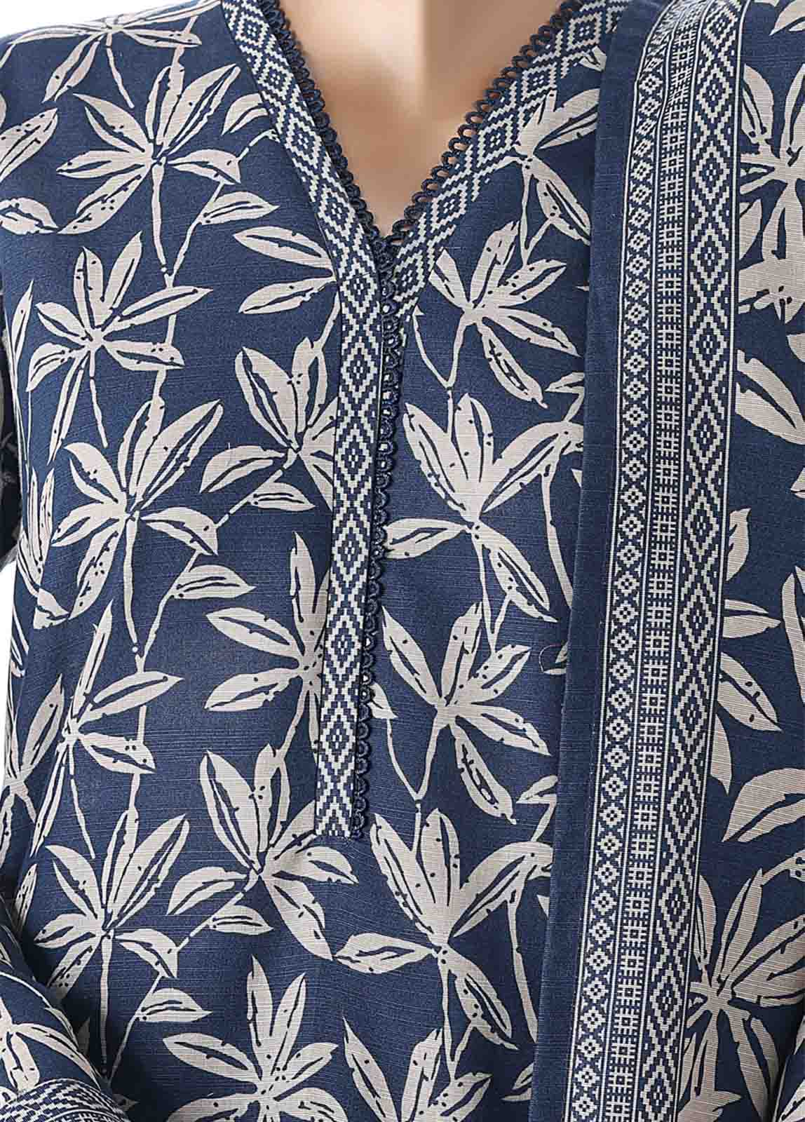 WK-2541- 3 Piece Khaddar Printed Stitched Suit