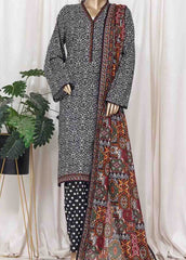 WC-2525- 3 Piece Printed Cotton Stitched Suit