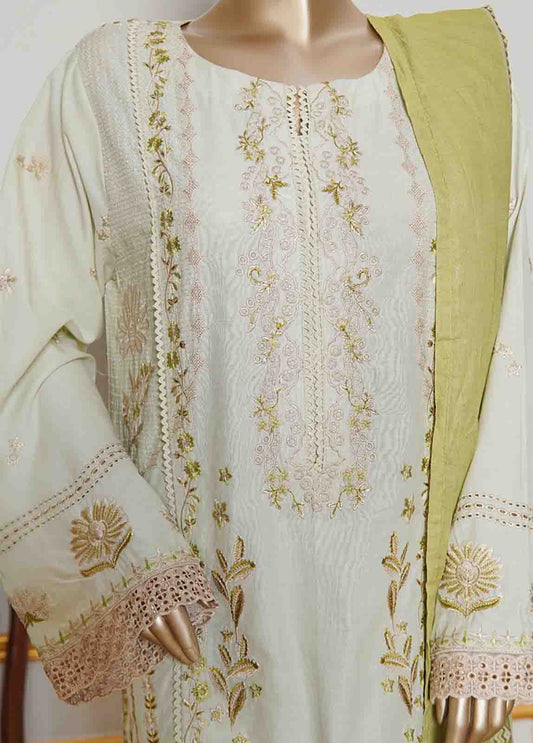 NSMC-0167- 3 Piece Cotton Embroidered Stitched Suit