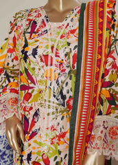 WKE-080 B- 3 Piece Khaddar Emboidered Stitched Suit