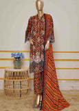 WKE-035- 3 Piece Khaddar Emboidered Stitched Suit