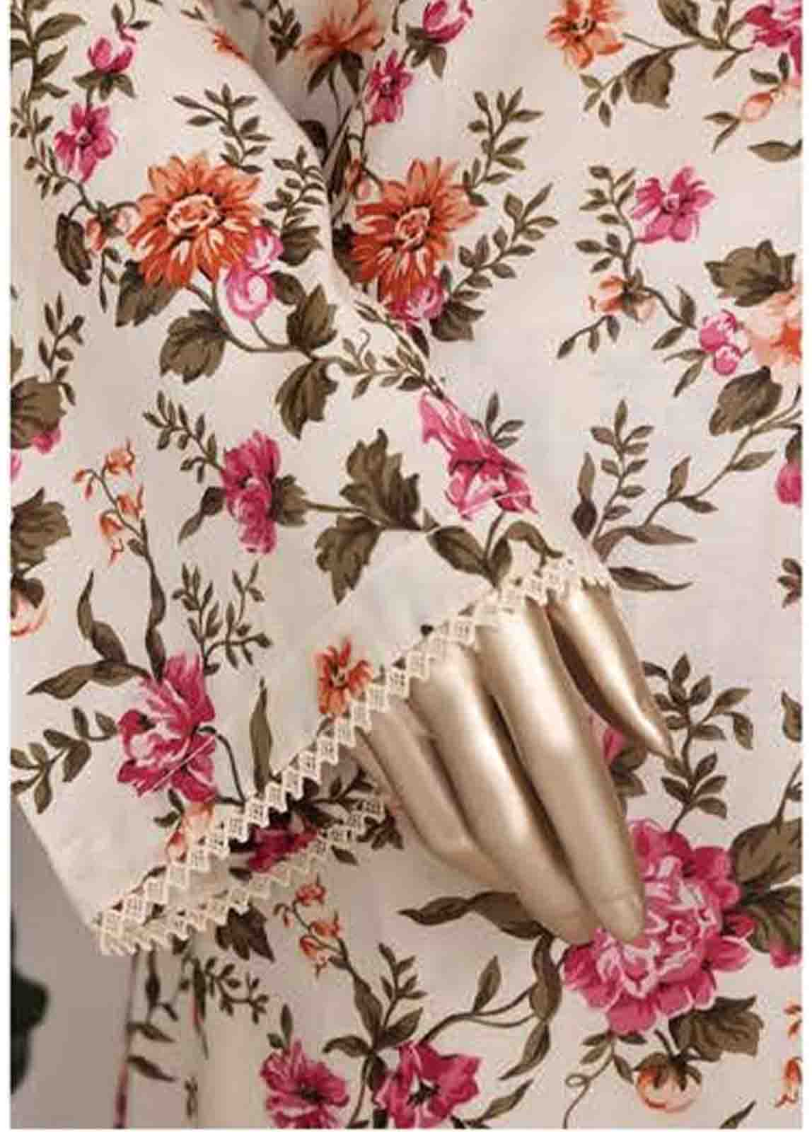 WC-2533- 3 Piece Printed Cotton Stitched Suit