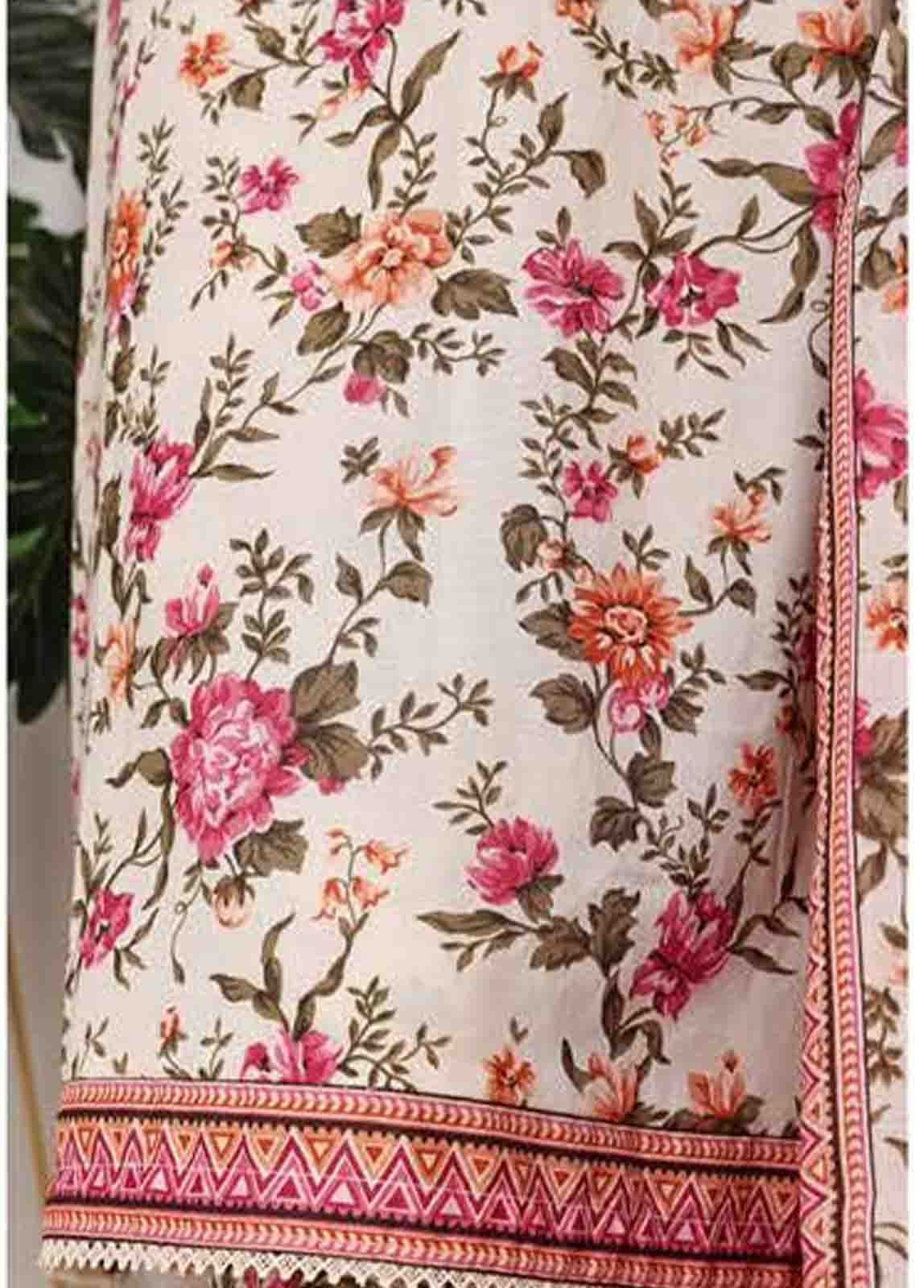 WC-2533- 3 Piece Printed Cotton Stitched Suit