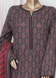 WC-2531- 3 Piece Printed Cotton Stitched Suit