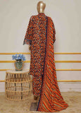 WKE-035- 3 Piece Khaddar Emboidered Stitched Suit