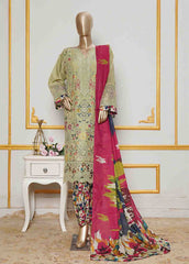 NSMC-0010- 3 Piece Cotton Embroidered Stitched Suit