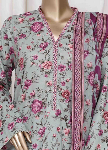 WC-2532- 3 Piece Printed Cotton Stitched Suit