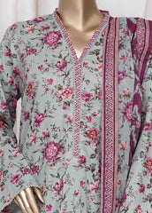 WC-2532- 3 Piece Printed Cotton Stitched Suit