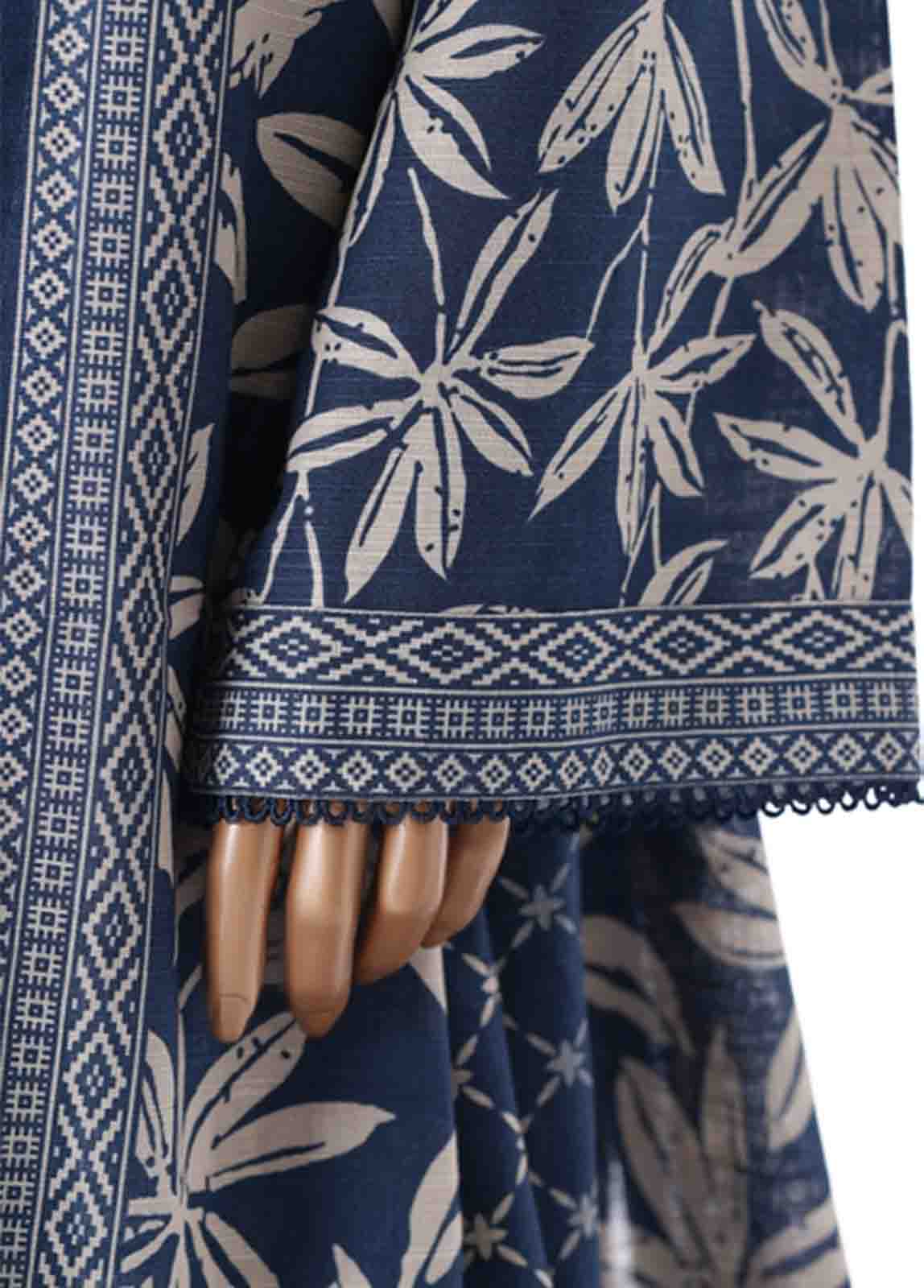 WK-2541- 3 Piece Khaddar Printed Stitched Suit