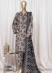 WC-2526- 3 Piece Printed Cotton Stitched Suit