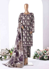WK-2536- 3 Piece Khaddar Printed Stitched Suit