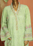 AMC-4007-A - 3 Piece Embroidered Chiffon Stitched Suit