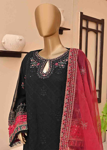 Bin Saeed Fabric - AMC-4011- 3 Piece Embroidered Chiffon