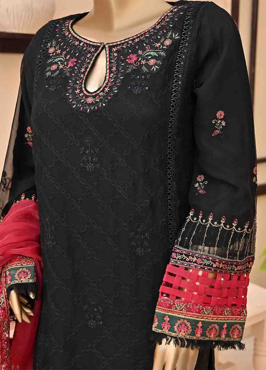 AMC-4011- 3 Piece Embroidered Chiffon