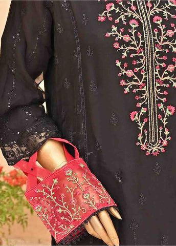 Bin Saeed Fabric - AMC-4012- 3 Piece Embroidered Chiffon