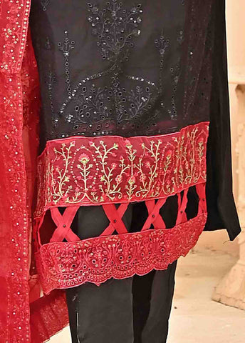 AMC-4012- 3 Piece Embroidered Chiffon