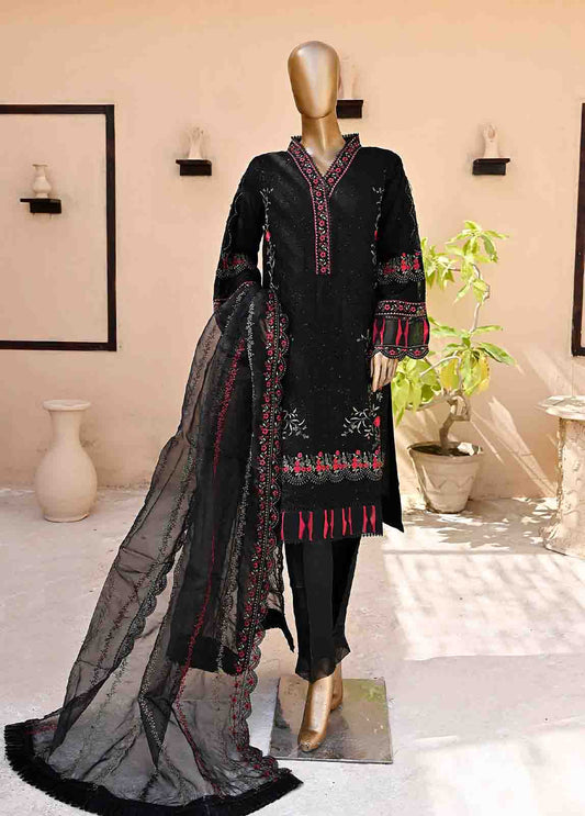 AMC-4016- 3 Piece Embroidered Chiffon