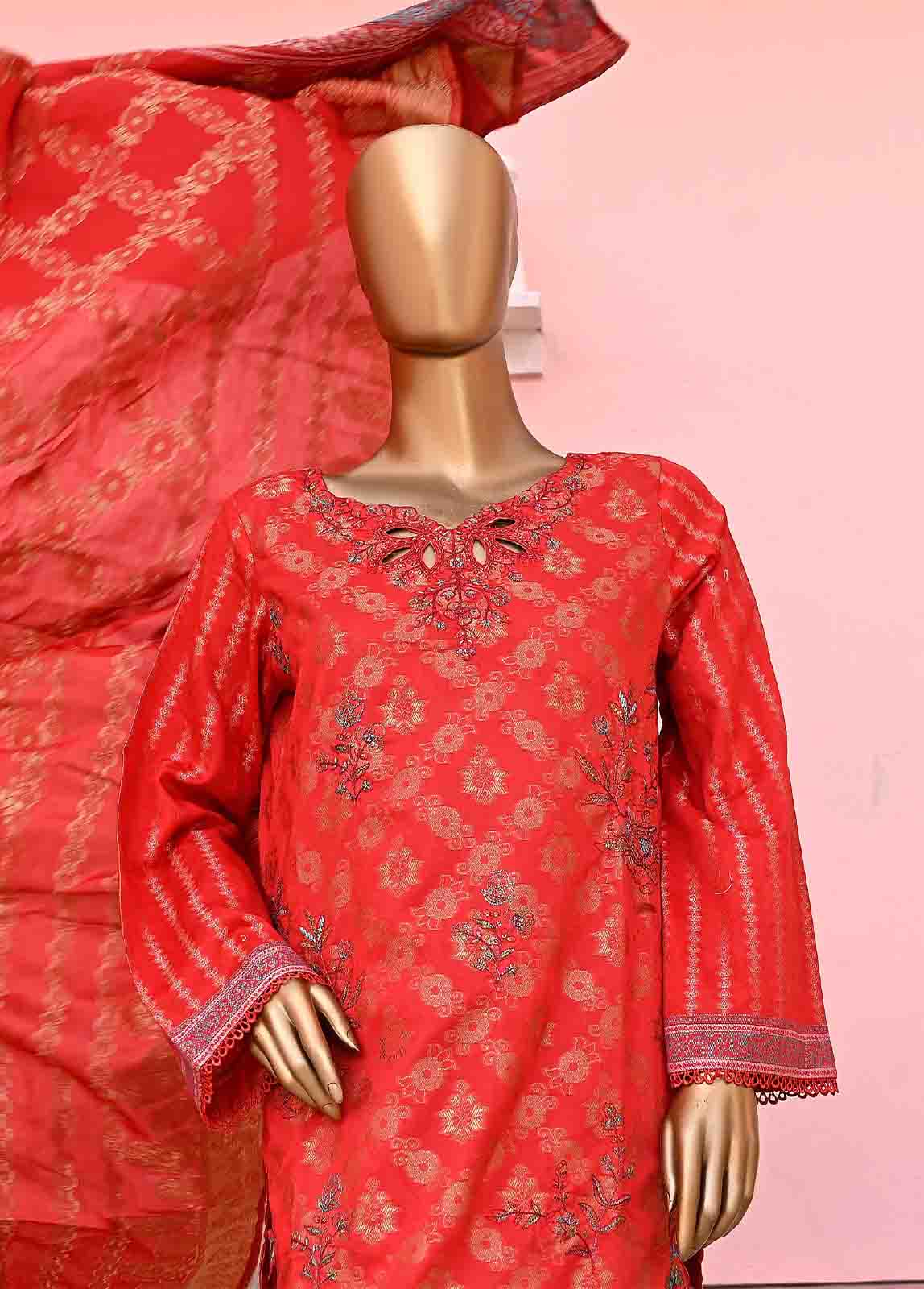 Bin Saeed Fabric - ARJ-002 3 Piece Jacquard Embroidered collection