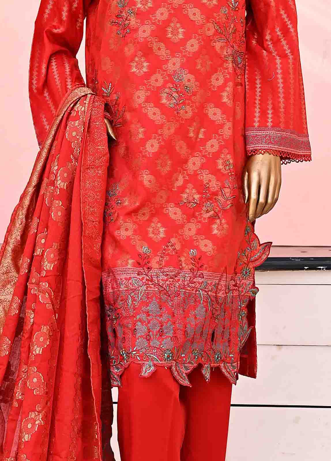Bin Saeed Fabric - ARJ-002 3 Piece Jacquard Embroidered collection