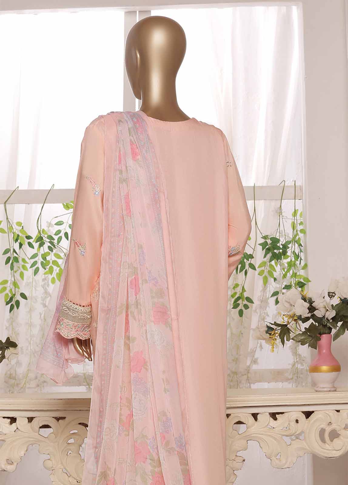 Bin Saeed Fabric - ASTCS-0204 R64- 3 Piece Embroidered Stitched Suit
