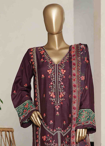 Bin Saeed Fabric - ASTCS-0205 R-065- 3 Piece Luxury Embroidered Stitched Suit