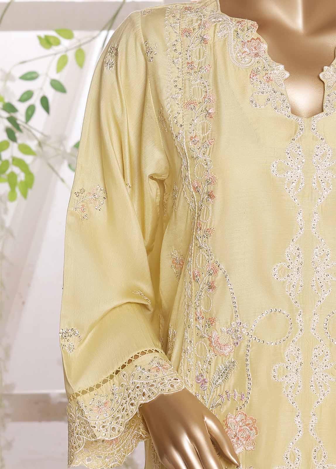Bin Saeed Fabric - ASTCS-0208 R64- 3 Piece Embroidered Stitched Suit