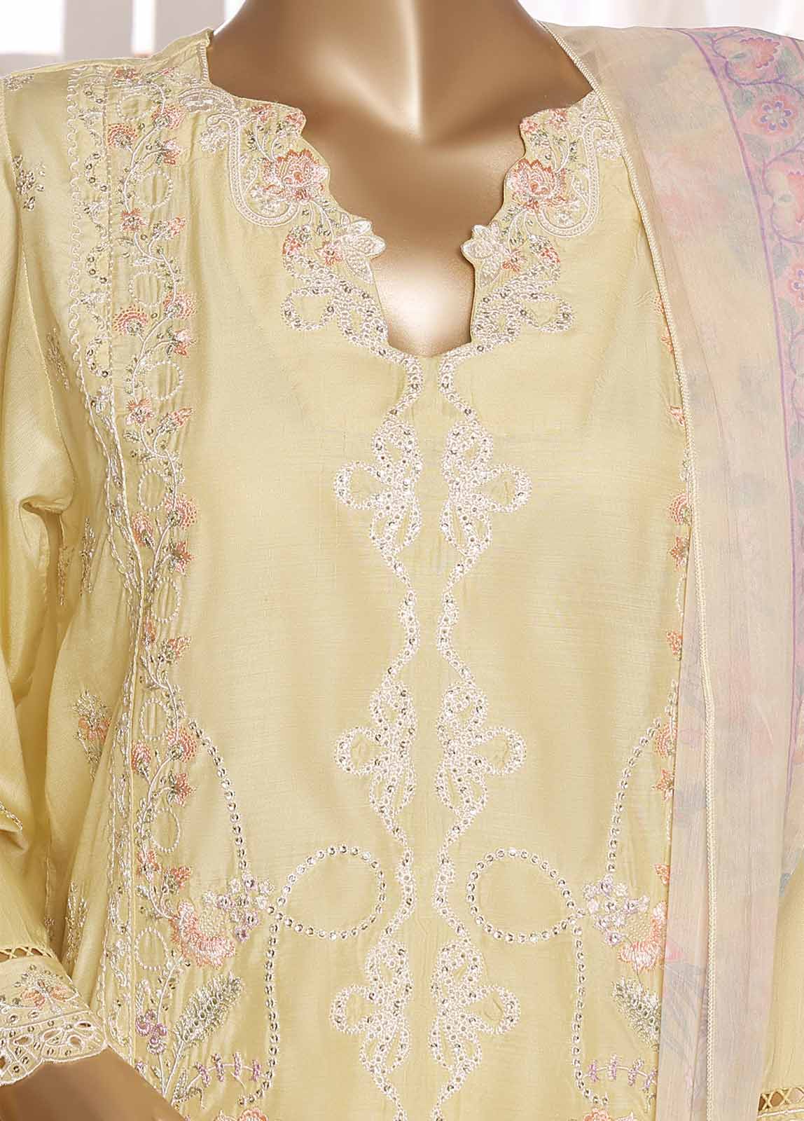 Bin Saeed Fabric - ASTCS-0208 R64- 3 Piece Embroidered Stitched Suit