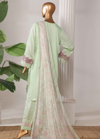 Bin Saeed Fabric - ASTSCS-0201-R-65- 3 Piece Luxury Embroidered Stitched Suit