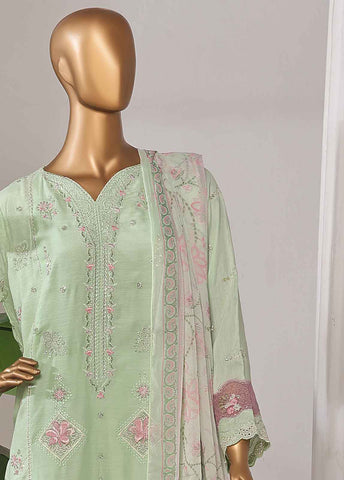 Bin Saeed Fabric - ASTSCS-0201-R-65- 3 Piece Luxury Embroidered Stitched Suit