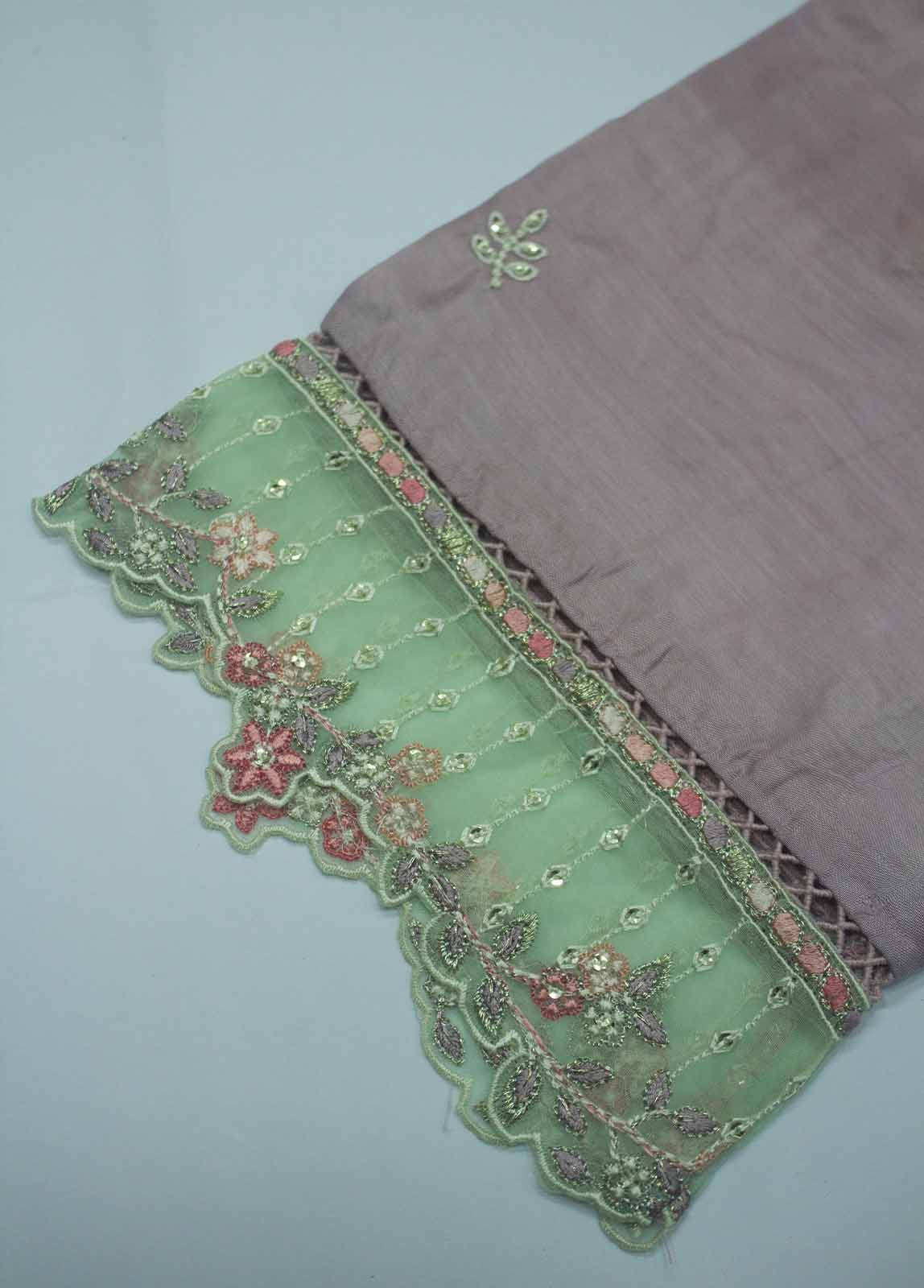 ASTSCS-0207-R-65- 3 Piece Luxury Embroidered Stitched Suit