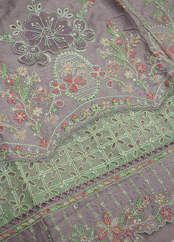 Bin Saeed Fabric - ASTSCS-0207-R-65- 3 Piece Luxury Embroidered Stitched Suit