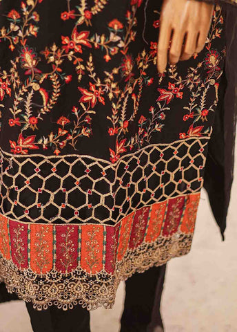 Bin Saeed Fabric - BIL-001 E- 3 Piece Embroidered Organza