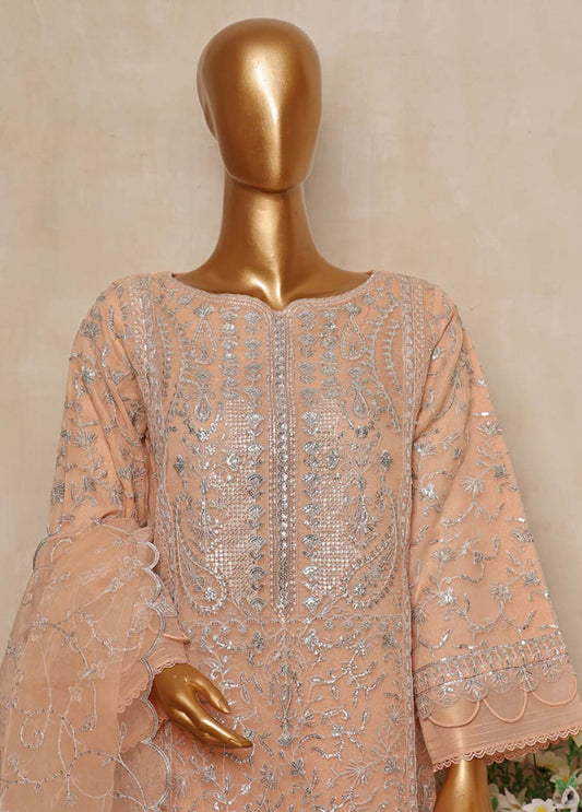 Bin Saeed Fabric - BIL-003- 3 Piece Embroidered Organza