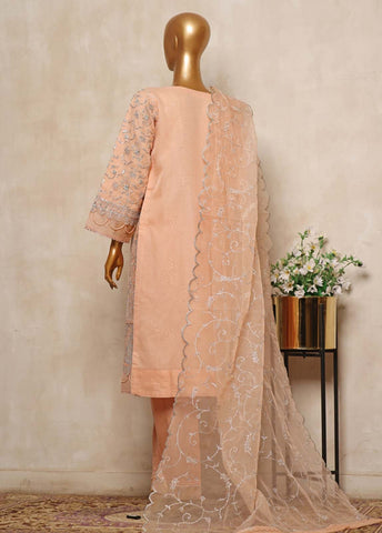 Bin Saeed Fabric - BIL-003- 3 Piece Embroidered Organza