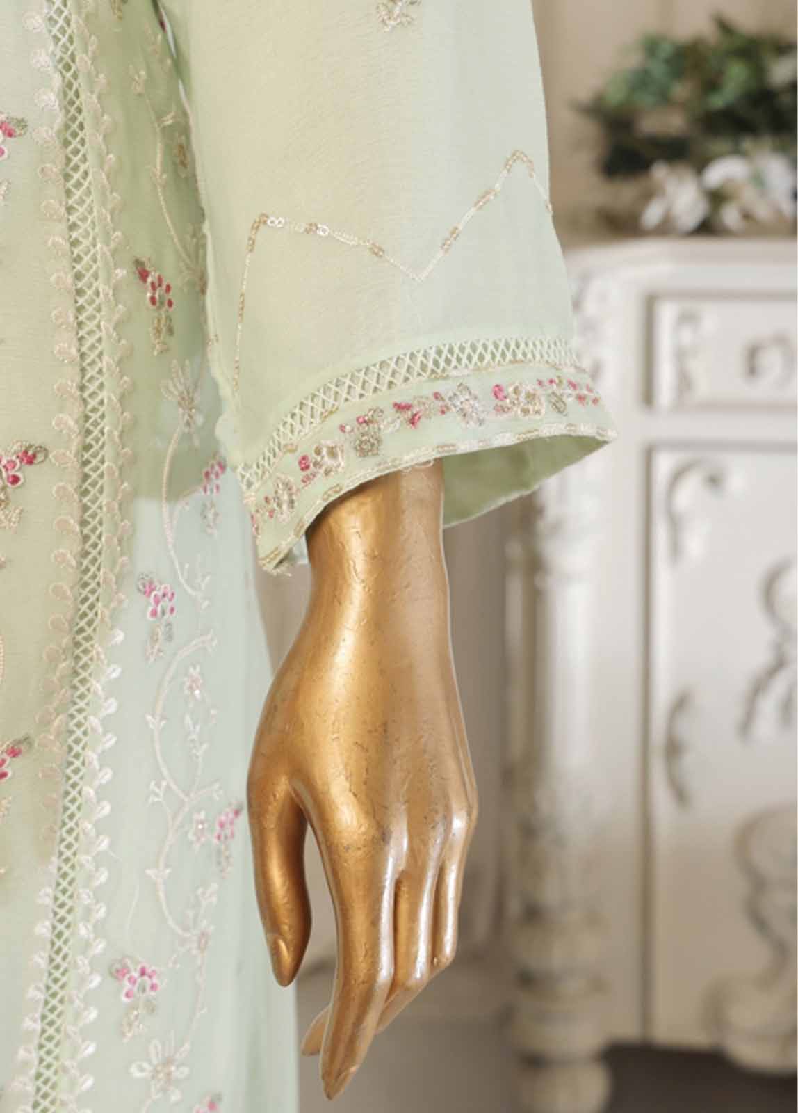 Bin Saeed Fabric - BILC-0013- 3 Piece Chiffon Stitched Suit