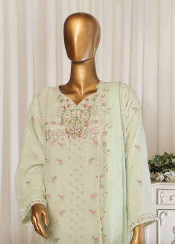 BILC-0013- 3 Piece Chiffon Stitched Suit