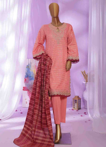 Bin Saeed Fabric - BNE-04- 3 Piece Embroidered Jacquard Suit