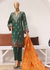 BNE-2315- 3 Piece Embroidered Jacquard Suit