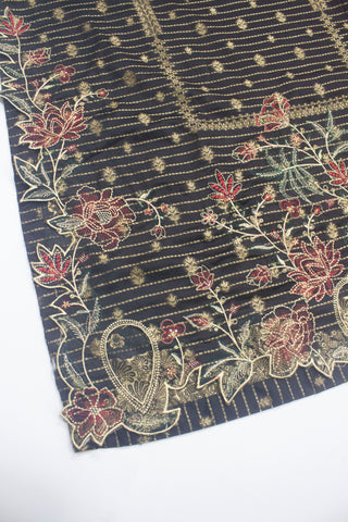 Bin Saeed Fabric - BNS-2305- 3 Piece Jacquard Embroidered Suit