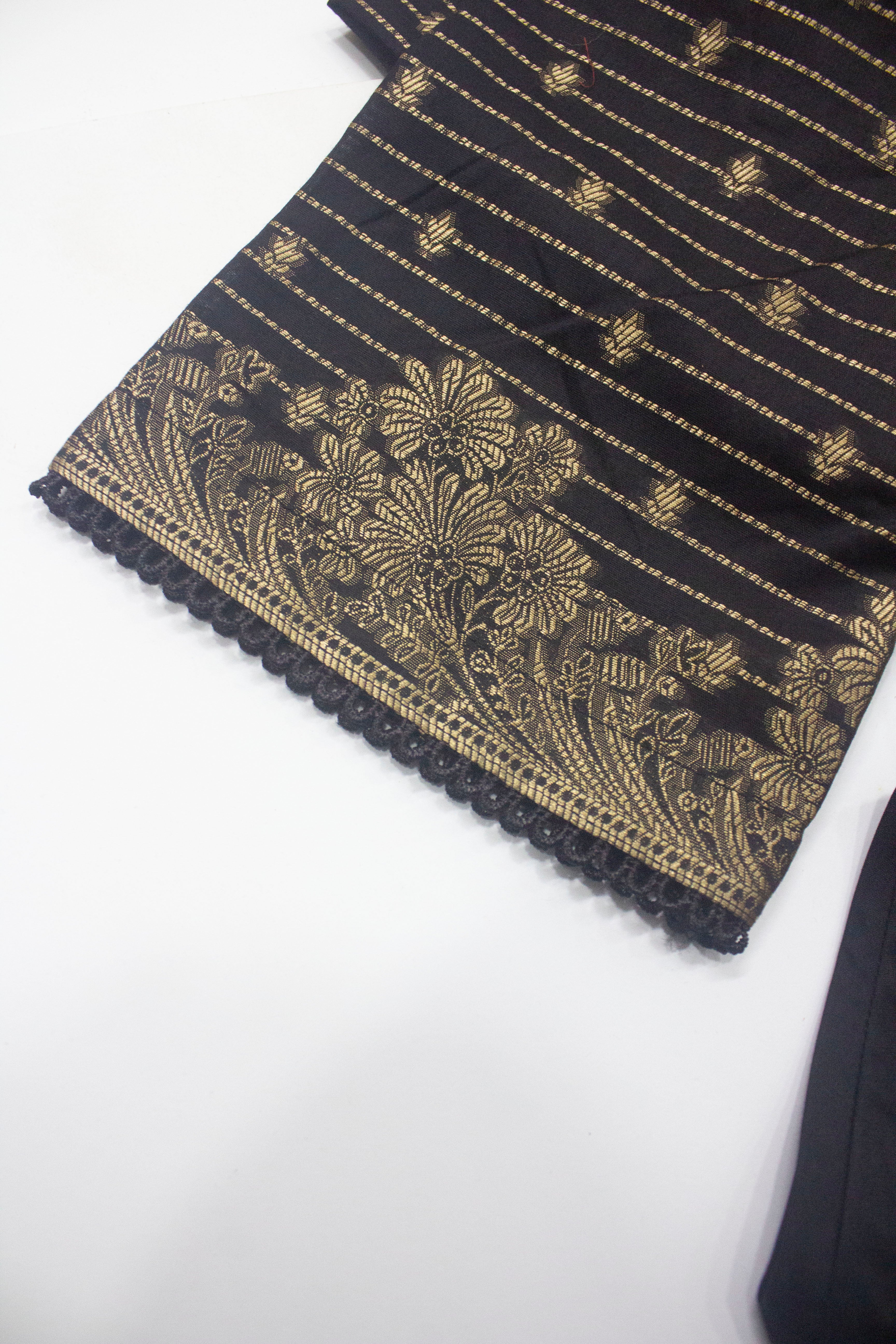 Bin Saeed Fabric - BNS-2305- 3 Piece Jacquard Embroidered Suit