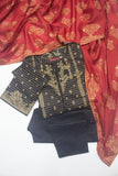 BNS-2305- 3 Piece Jacquard Embroidered Suit