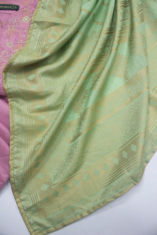 Bin Saeed Fabric - BNS-2313- 3 Piece Jacquard Embroidered Suit