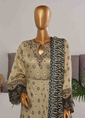 BNS-FR-001- 3 Piece Embroidered Jacquard Stitched Suit