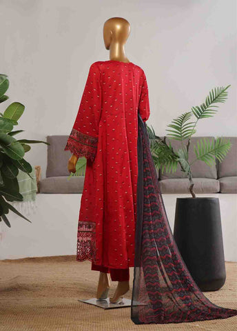 Bin Saeed Fabric - BNS-FR-002- 3 Piece Embroidered Jacquard Stitched Suit