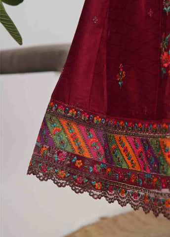 Bin Saeed Fabric - BNS-FR-003- 3 Piece Embroidered Jacquard Stitched Suit