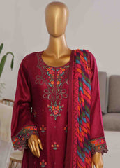 BNS-FR-003- 3 Piece Embroidered Jacquard Stitched Suit