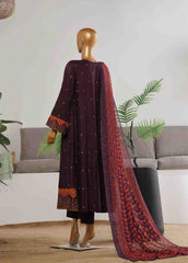 BNS-FR-008- 3 Piece Embroidered Jacquard Stitched Suit