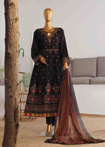 Bin Saeed Fabric - BNS-FR-013- 3 Piece Embroidered Jacquard Stitched Suit